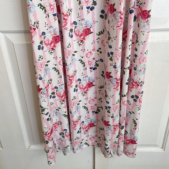 Ninexis Women’s off the shoulder long maxi  pink floral. New - Picture 6 of 10